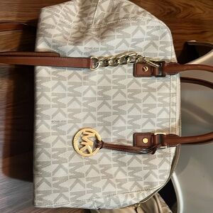 Michael Kors tote with gold accents